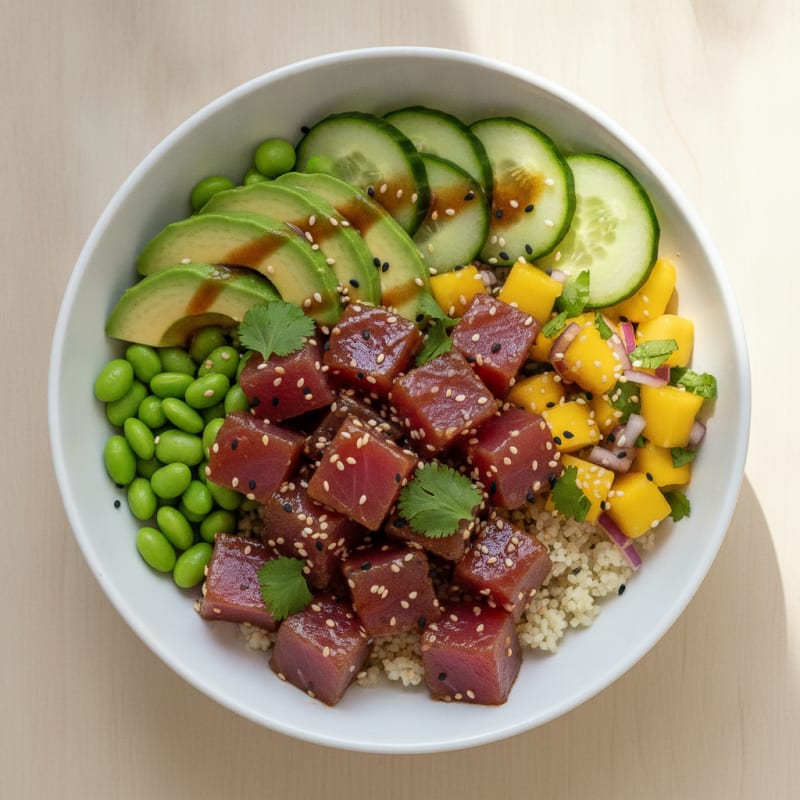 Ahi Tuna Poke Bowl with Tropical Salsa