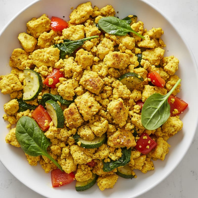 Tofu Scramble with Roasted Vegetables