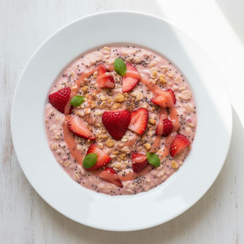 Creamy Strawberry Shortcake Overnight Oats