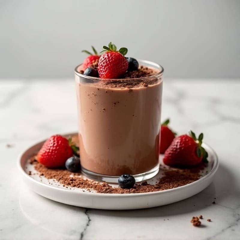 Silky Chocolate Protein Mousse with Greek Yogurt