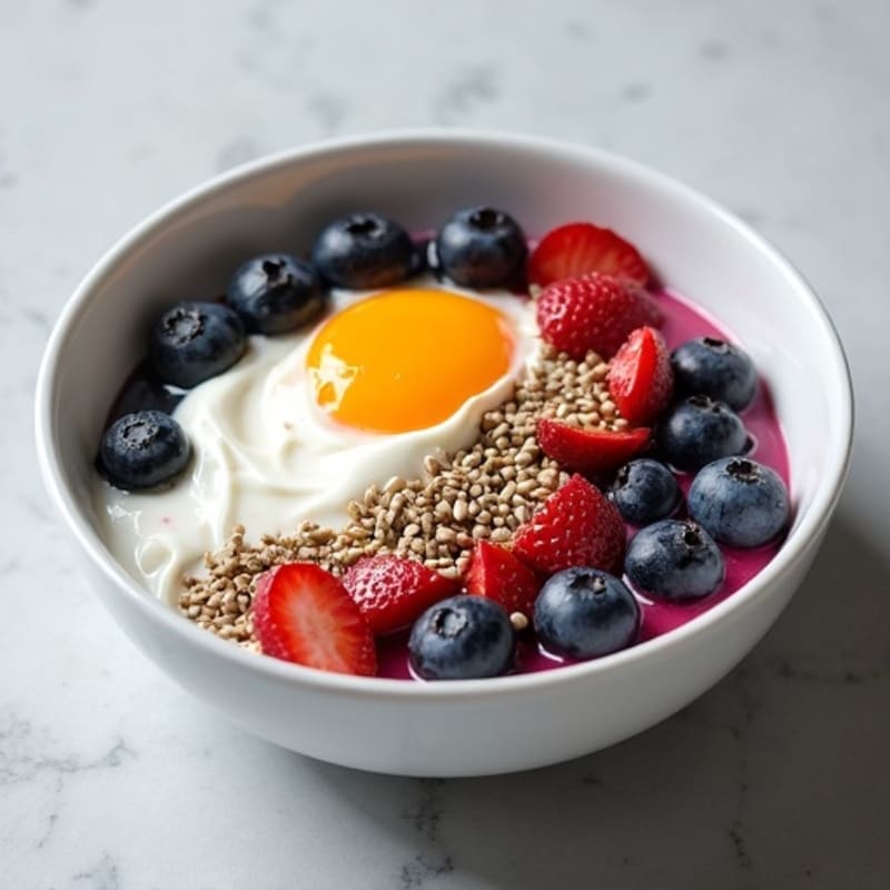 Creamy Greek Yogurt Bowl with Hemp Seeds and Silky Cottage Cheese