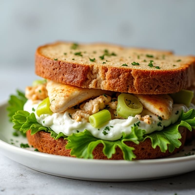 Herb-Roasted Chicken and Greek Yogurt Salad Sandwich