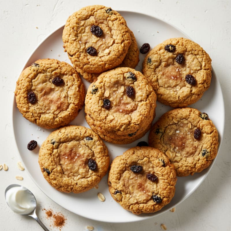 High-Protein Chewy Oatmeal Raisin Cookies