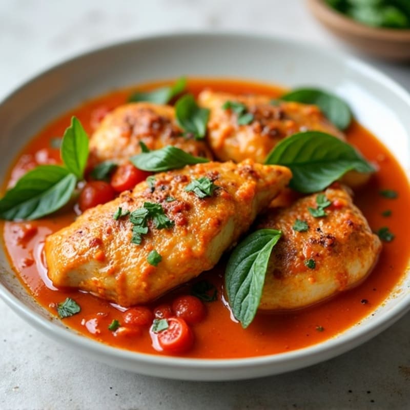 Healthy Creamy Spiced Tomato Chicken