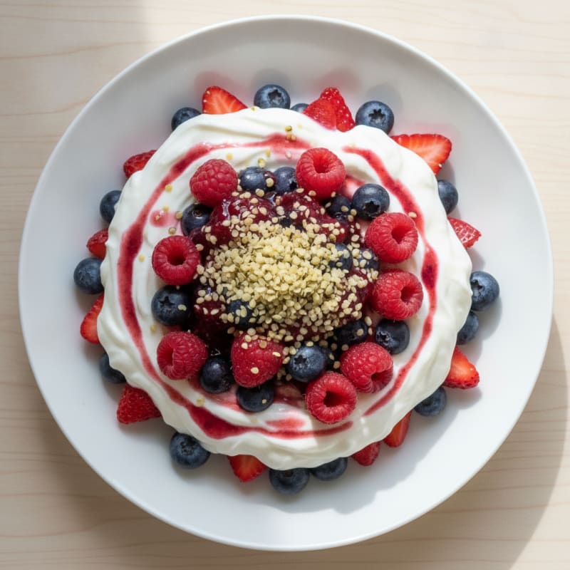 Creamy Greek Yogurt Protein Parfait with Mixed Berries