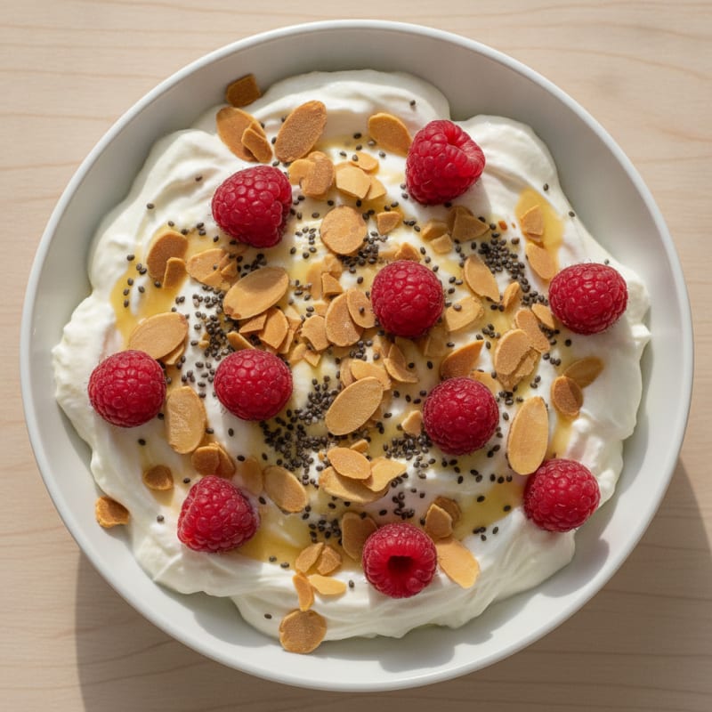 Creamy Vanilla Protein Yogurt with Toasted Almonds