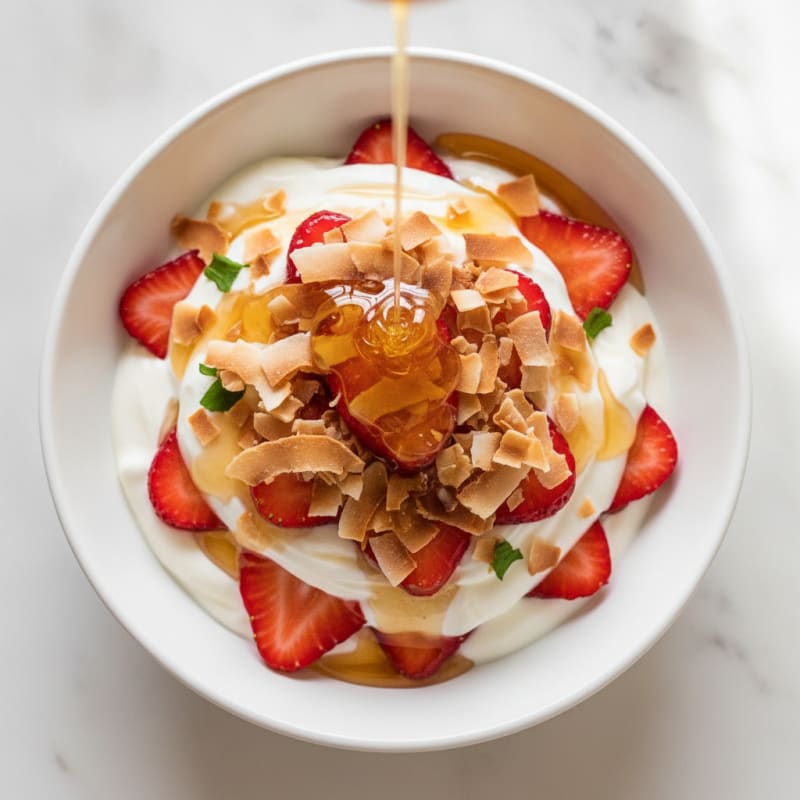Creamy Greek Yogurt with Fresh Berries and Honey