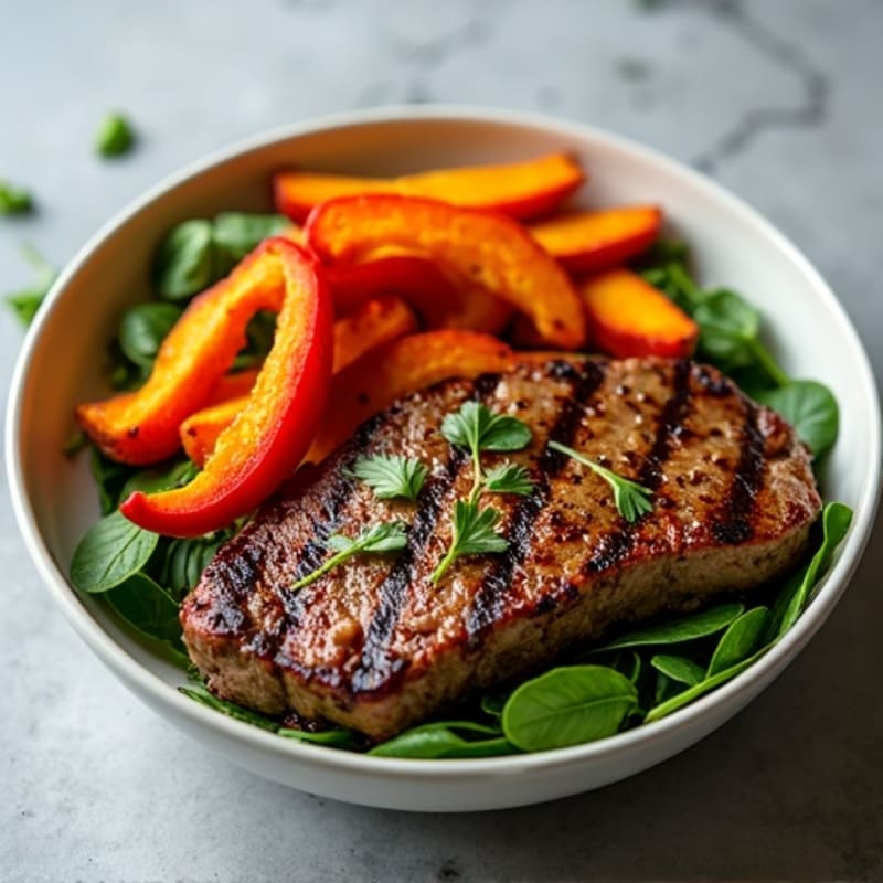Grilled Steak and Sweet Potato Fries Bowl