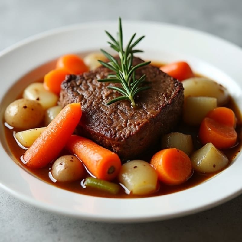 Tender Slow-Cooked Beef Pot Roast with Hearty Root Vegetables