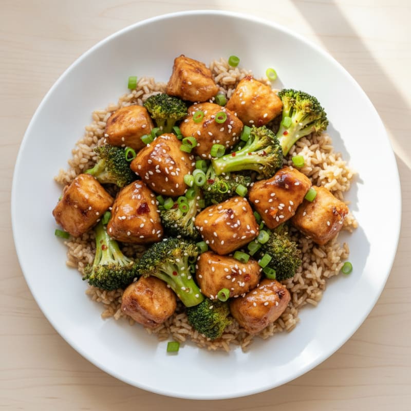 General Tso's Chicken with Broccoli
