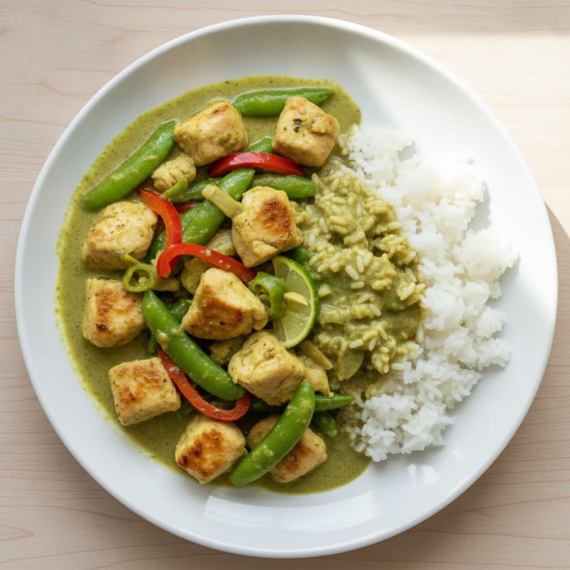 Thai Green Curry Chicken with Jasmine Rice