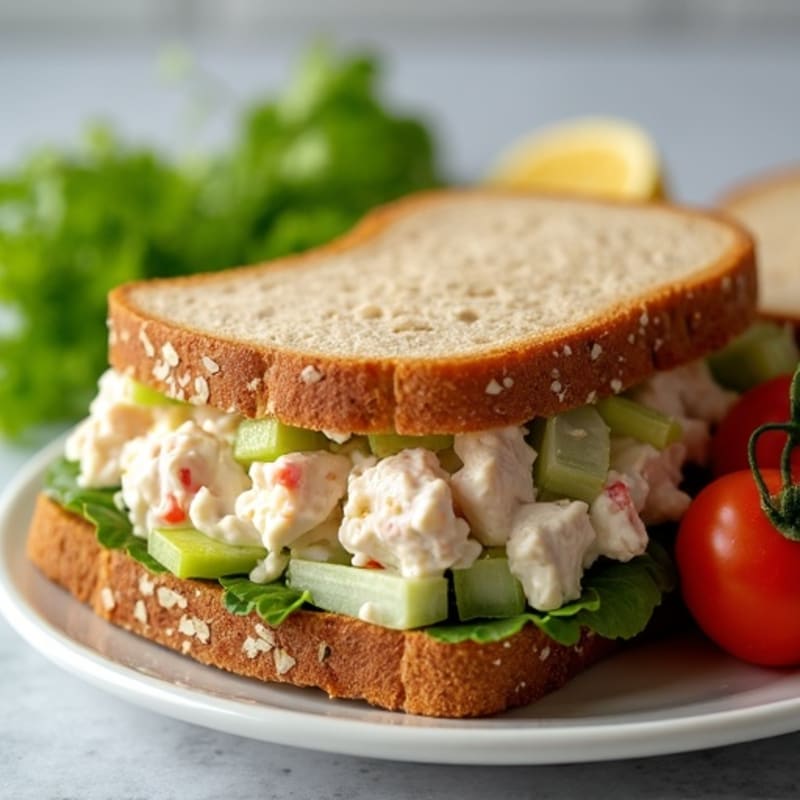 Healthy Creamy Chicken Salad Sandwich