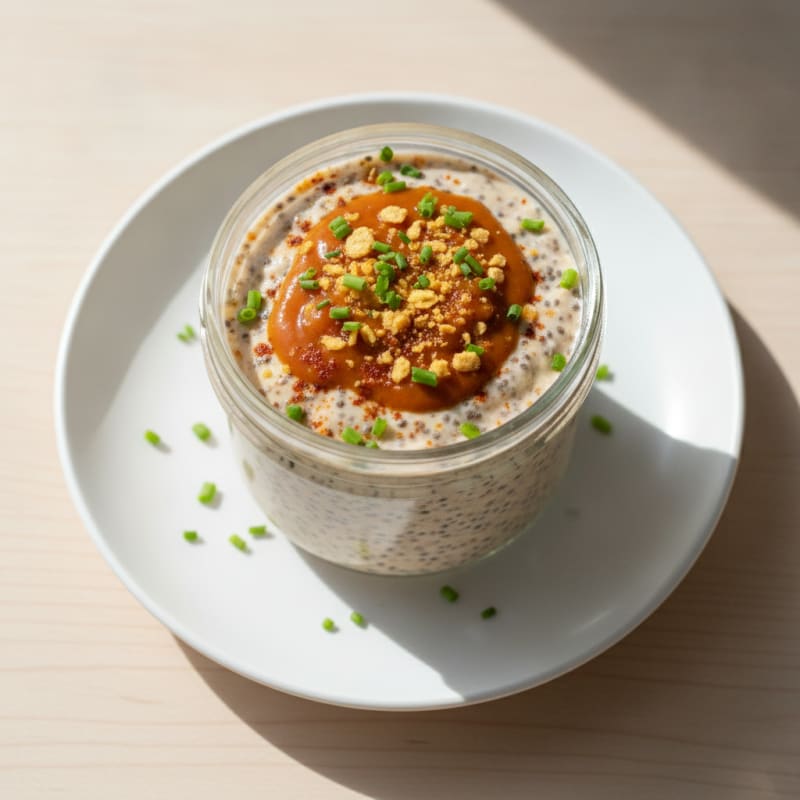 Savory Protein Chia Pudding Jar