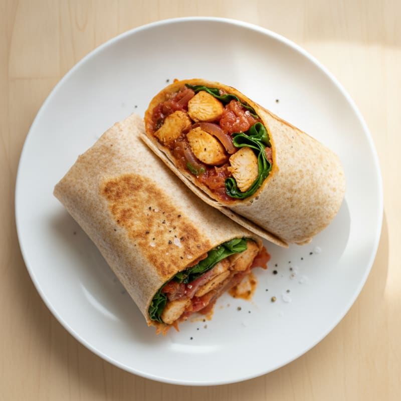 Chicken and Tomato Tortilla Wraps
