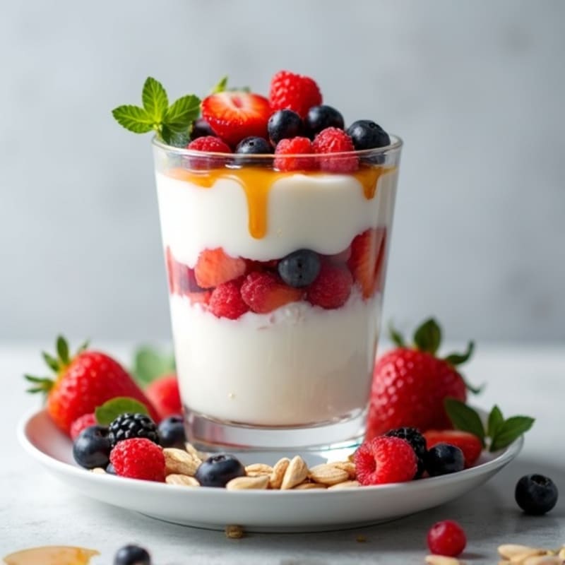 Creamy Greek Yogurt Protein Parfait with Mixed Berries
