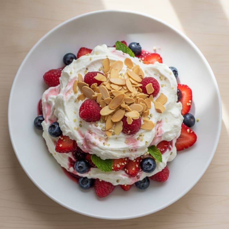 Greek Yogurt Protein Parfait with Mixed Berries