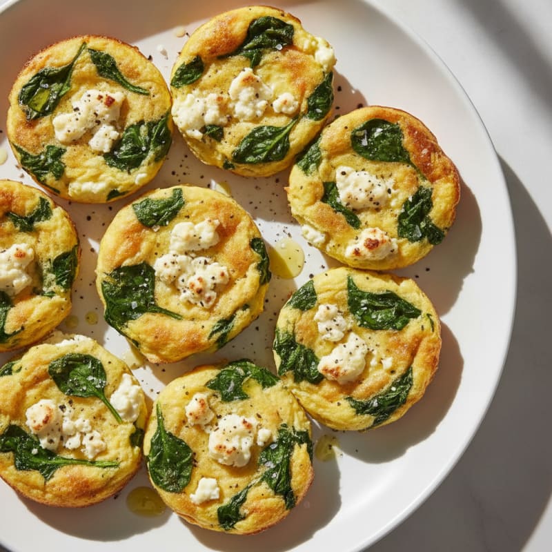 Baked Egg Bites with Spinach and Feta