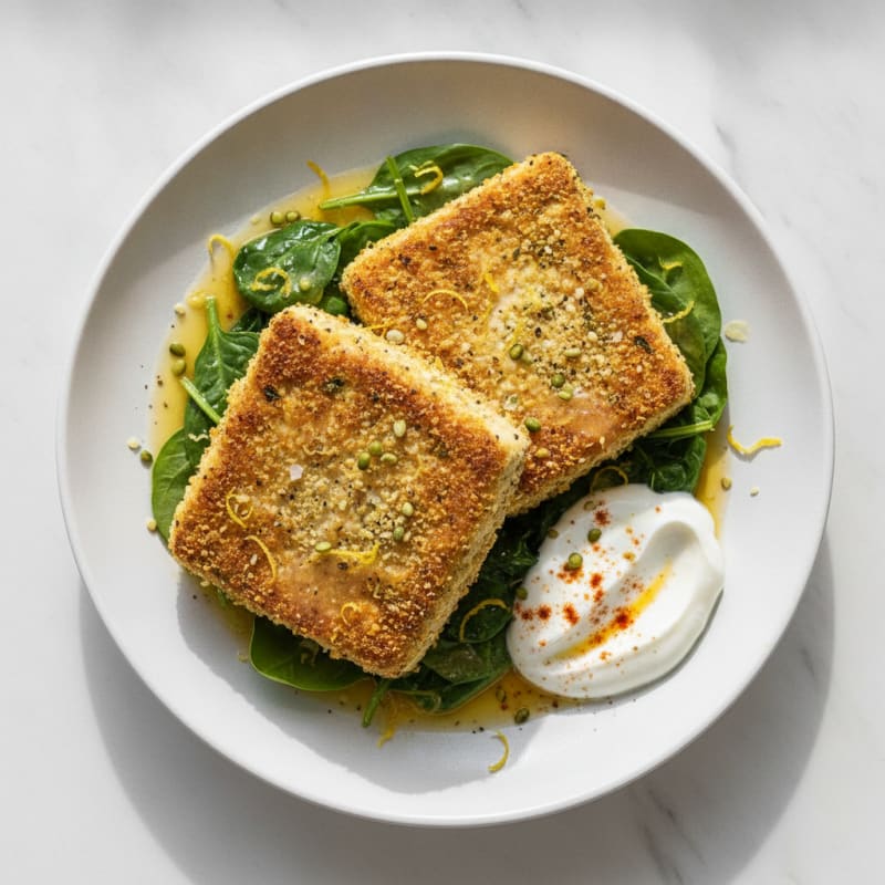 Nutritional Yeast Crusted Tofu Steak