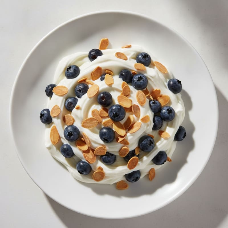 Greek Yogurt Protein Parfait with Berries and Almonds