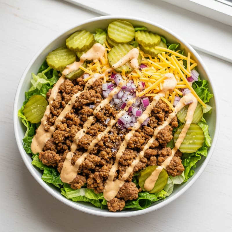 Protein-Packed Big Mac Bowl