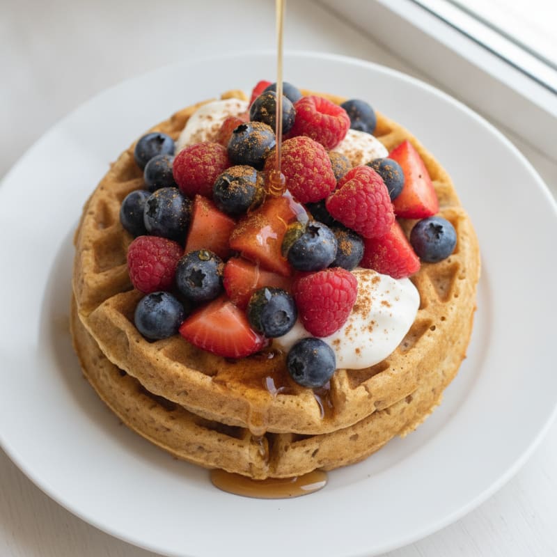 Protein-Packed Berry Waffles