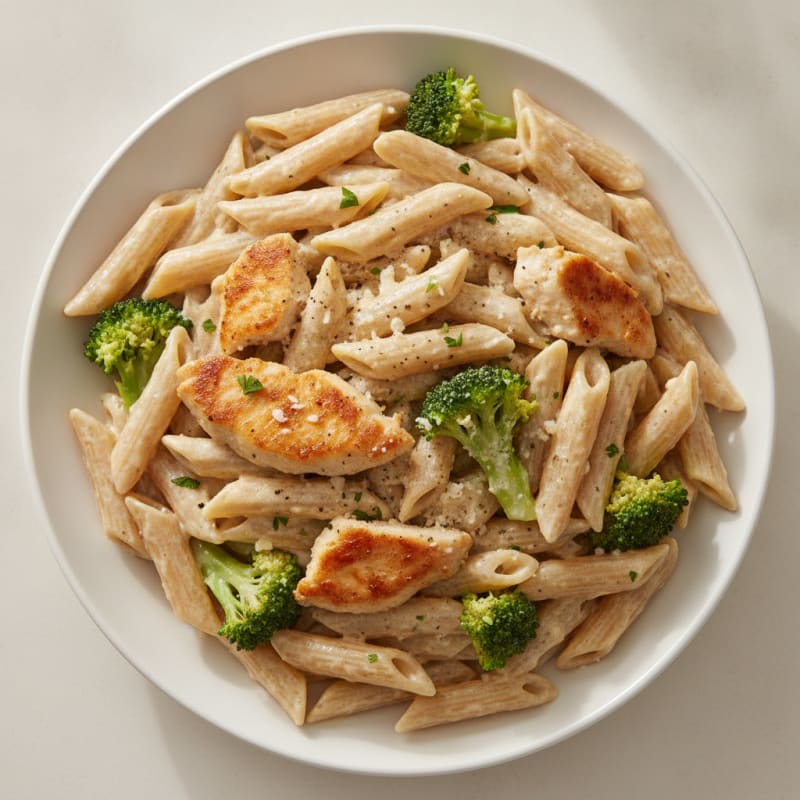 Chicken Alfredo Pasta with Broccoli