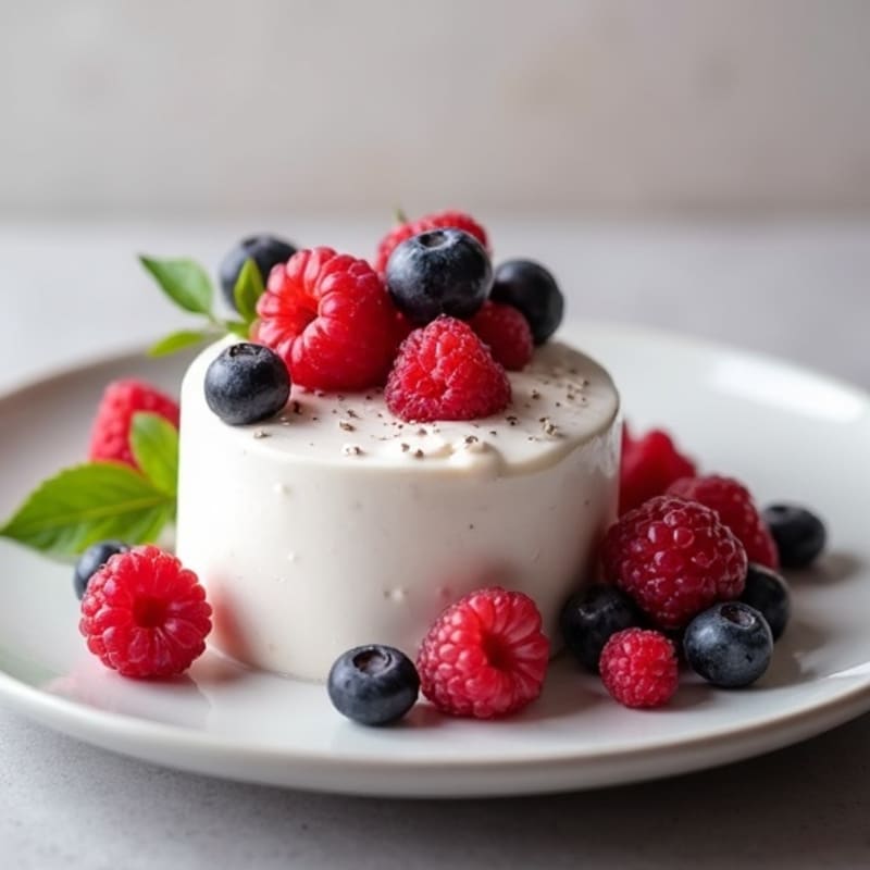 Silky Greek Yogurt Protein Mousse with Mixed Berries