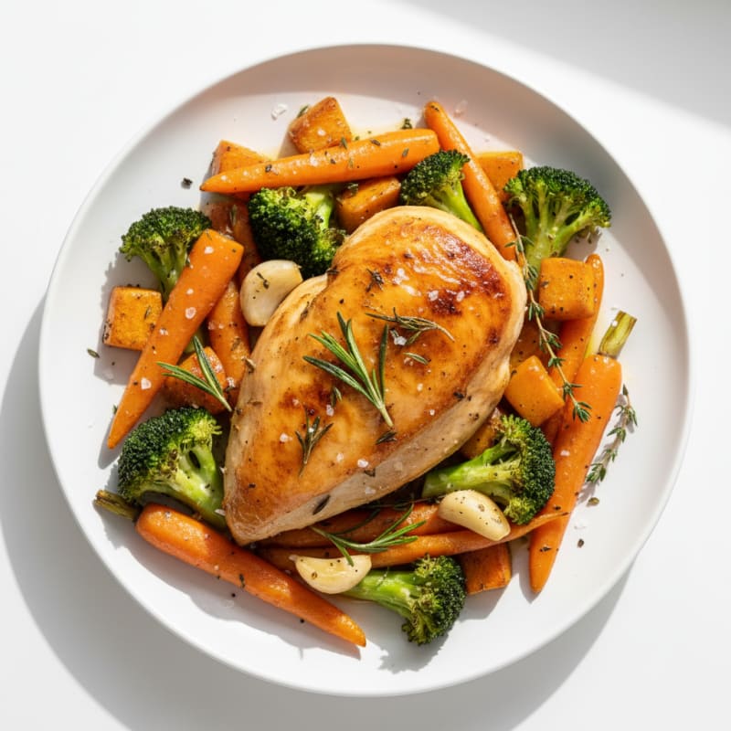 Herb-Roasted Chicken with Roasted Vegetables