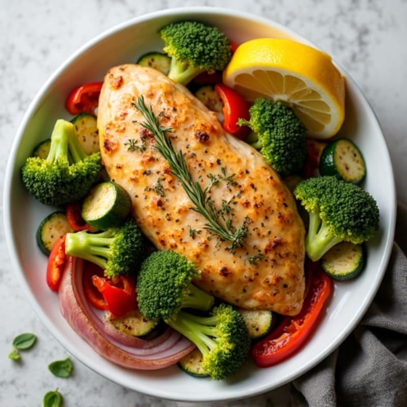 Sheet Pan Lemon Herb Chicken with Roasted Vegetables