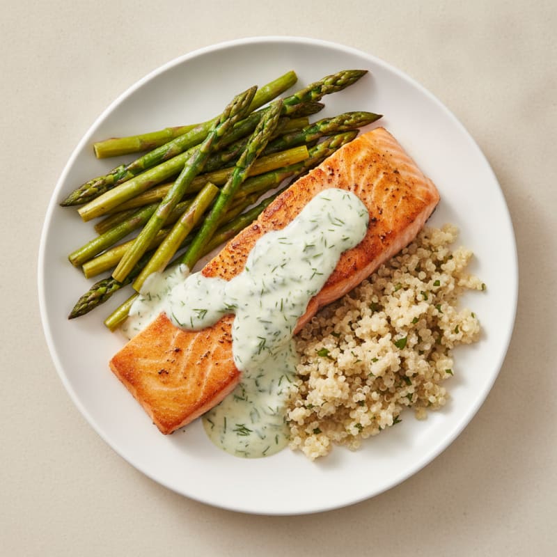 Pan-Seared Salmon with Lemon-Dill Sauce