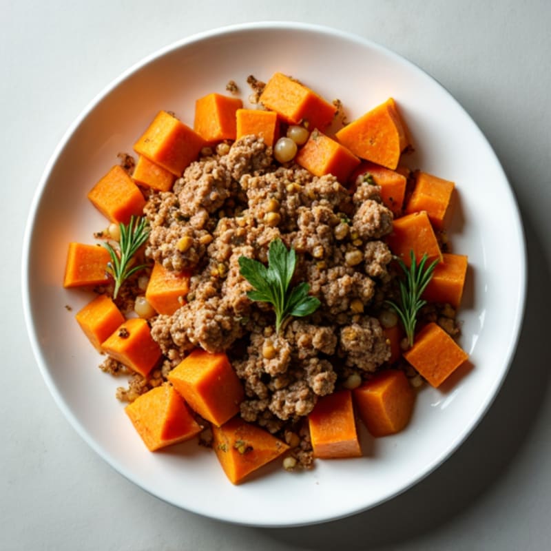 Herb-Seasoned Ground Turkey Skillet with Sweet Potatoes