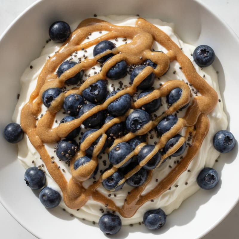Silky Greek Yogurt Protein Pudding with Berries