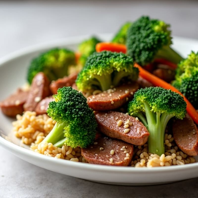 Savory Beef and Broccoli Stir-fry with Brown Rice