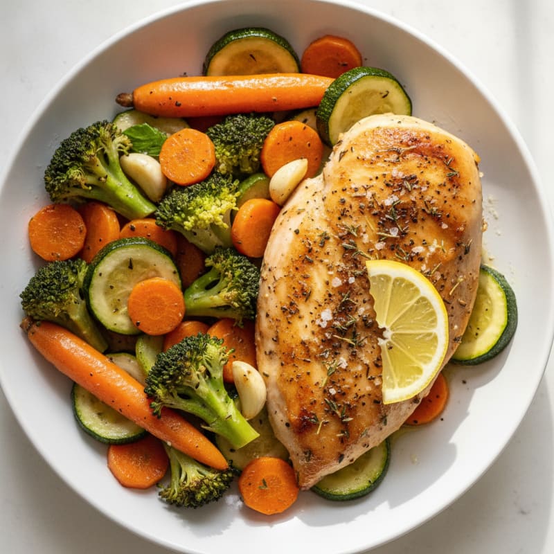 Garlic Herb Roasted Chicken with Vegetables