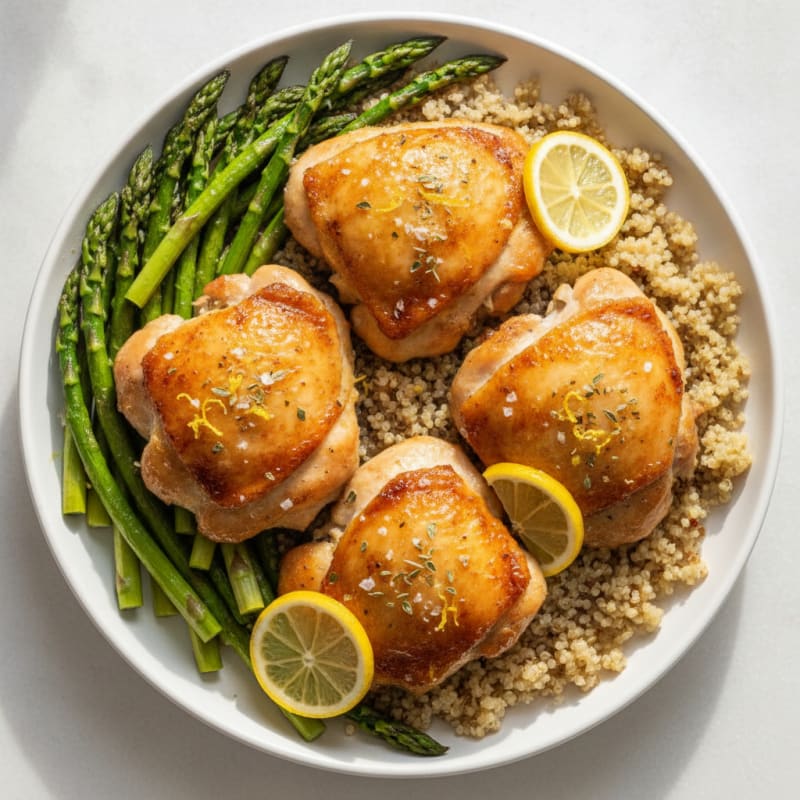Lemon Herb Roasted Chicken Thighs