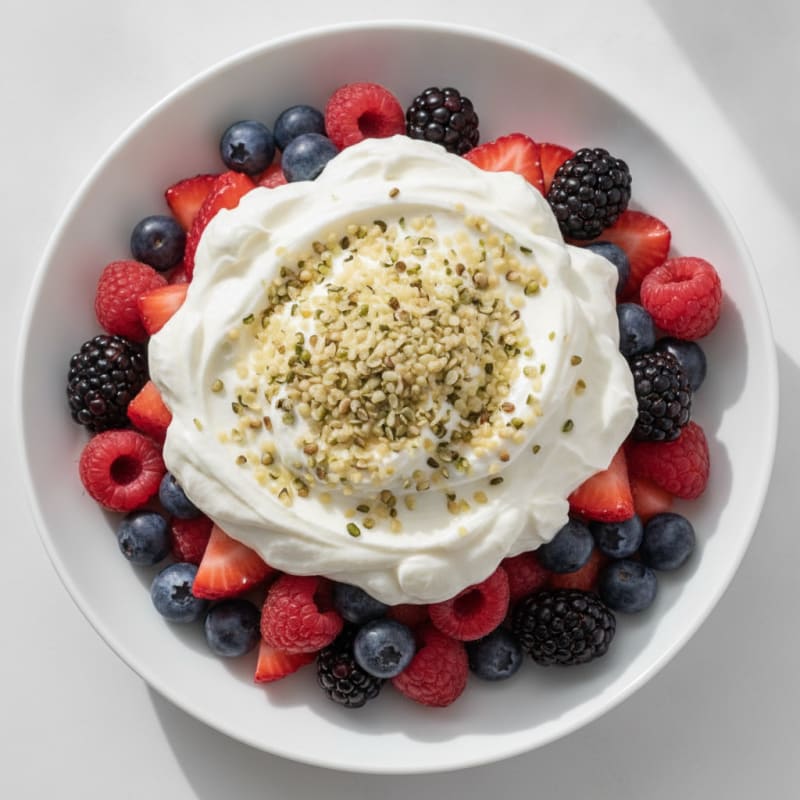 Greek Yogurt Protein Parfait with Mixed Berries