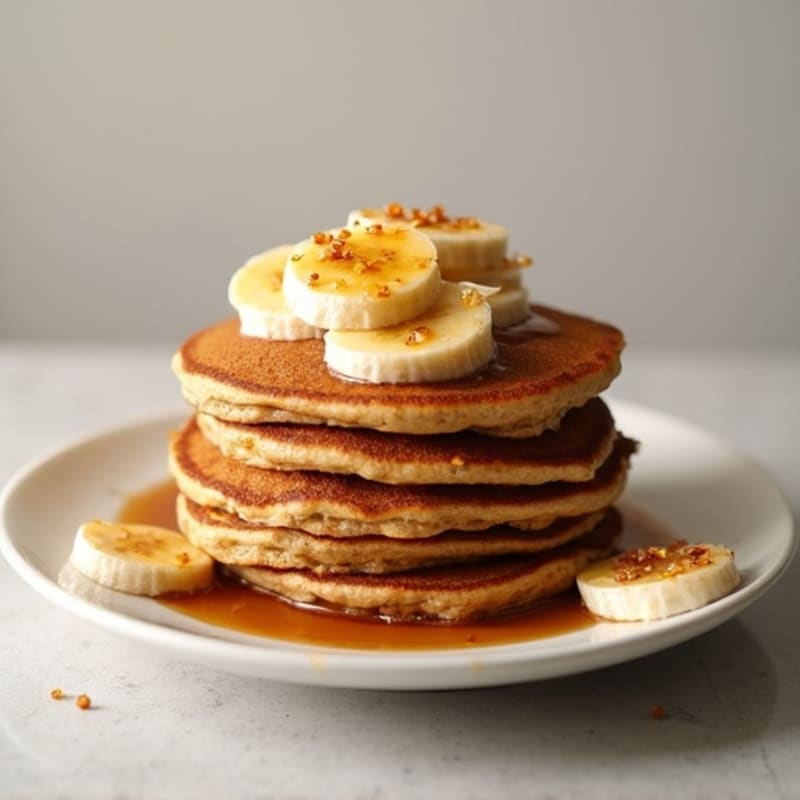 Protein-Packed Caramelized Banana Oat Pancakes
