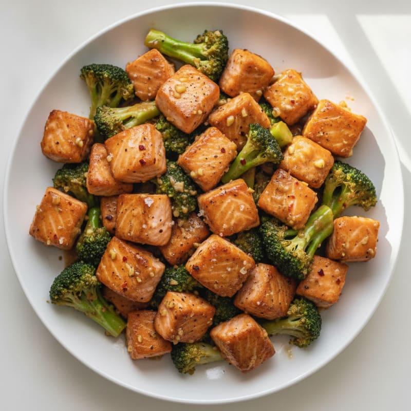 Salmon and Broccoli Ginger-Garlic Stir-Fry