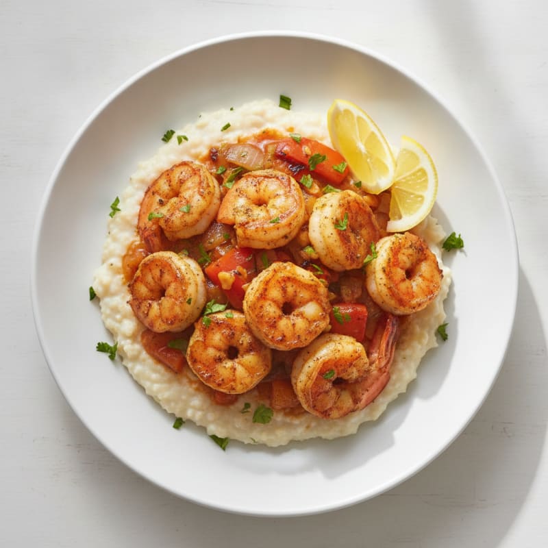 Cajun Shrimp with Creamy Grits