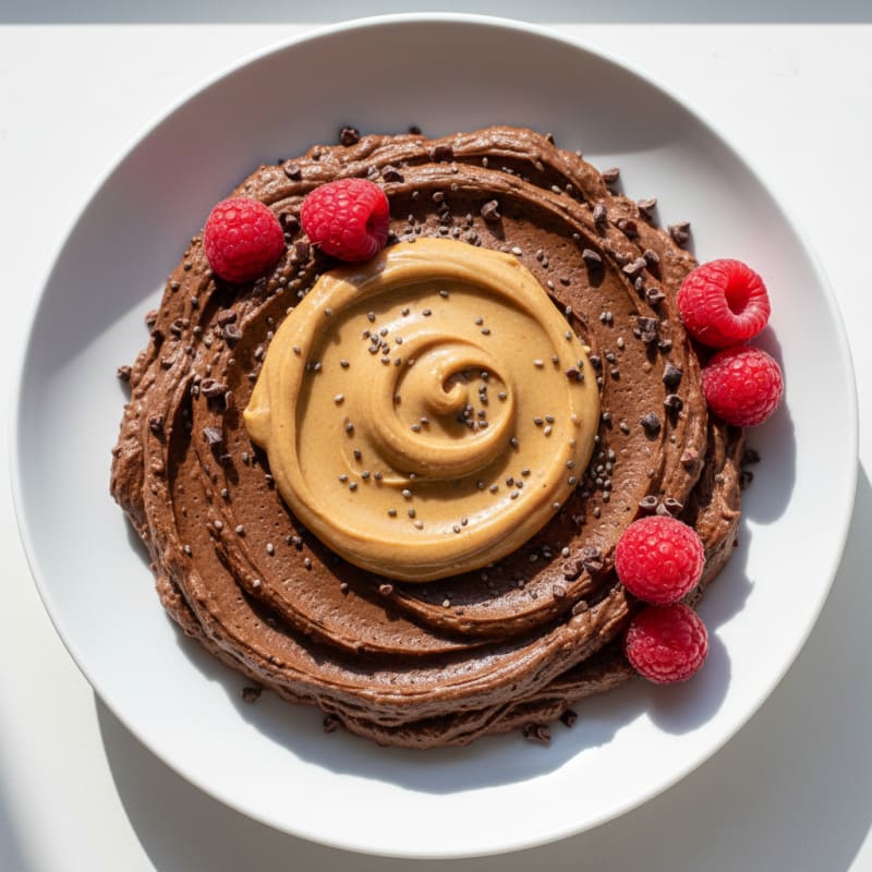 Silky Chocolate Protein Pudding with Almond Butter