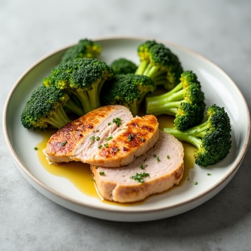 Seared Turkey Breast with Roasted Broccoli