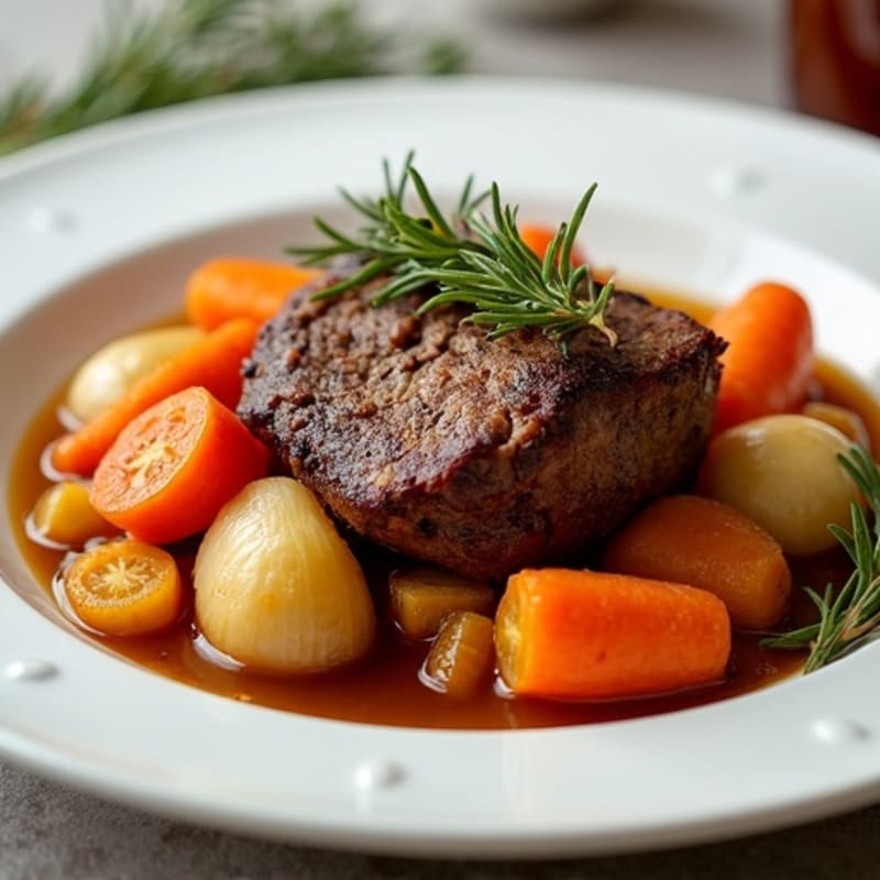 Herb-Garlic Tender Pot Roast with Root Vegetables