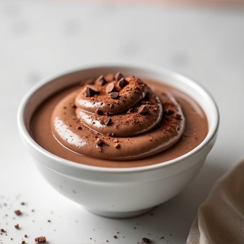 Silky Chocolate Protein Pudding with Greek Yogurt