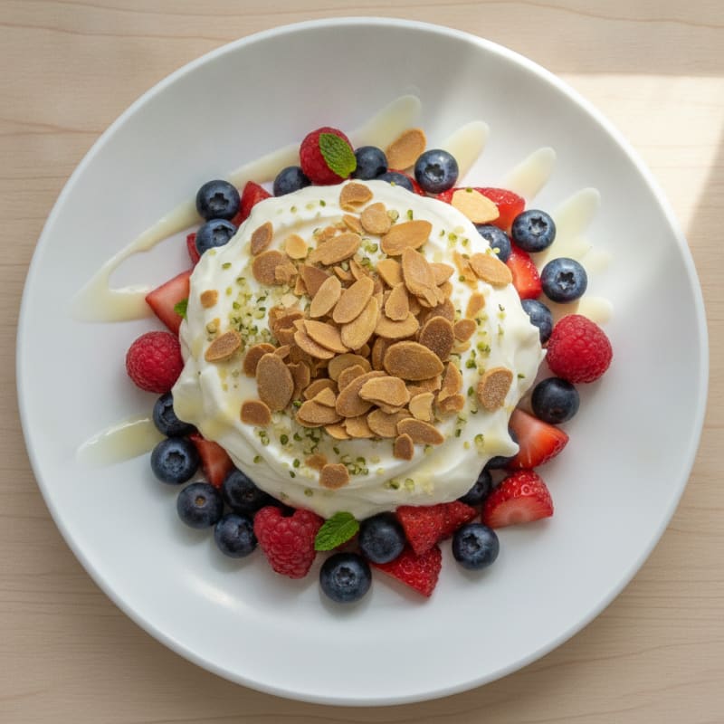 Greek Yogurt Protein Parfait with Mixed Berries