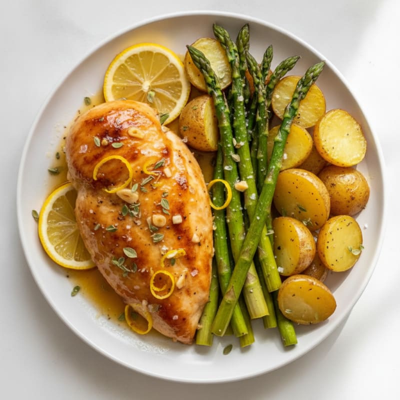 Sheet Pan Lemon Herb Chicken with Asparagus