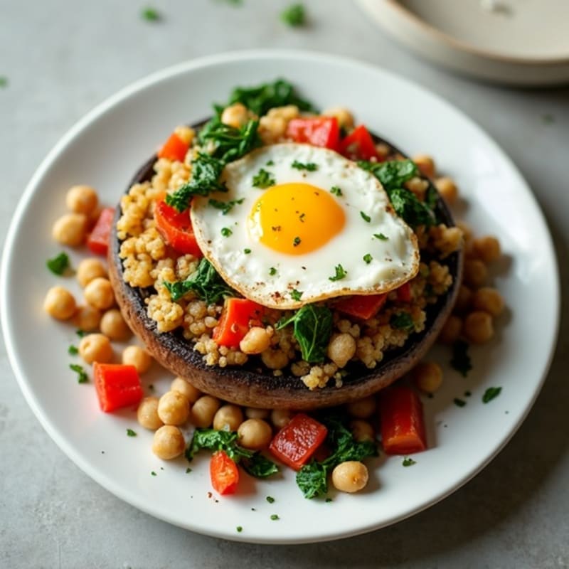 Portobello Mushrooms Stuffed with Savory Quinoa and Vegetables