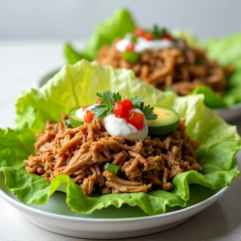 Tender Pulled Pork Lettuce Wraps