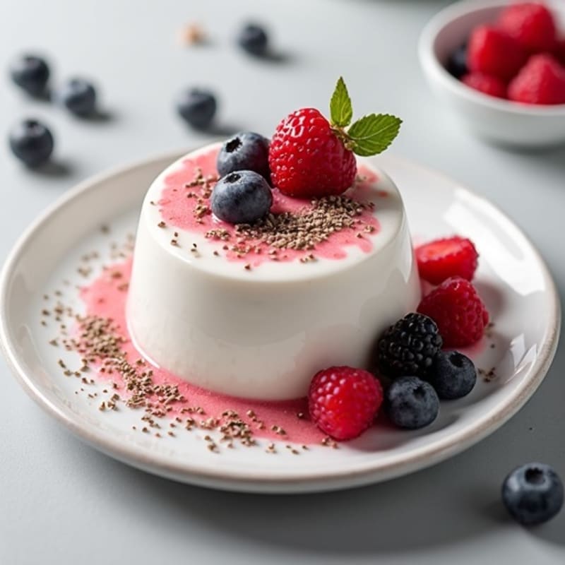 Greek Yogurt Protein Mousse with Mixed Berries