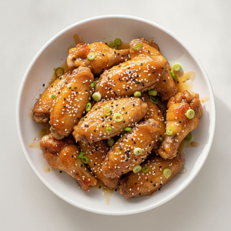 Honey-Glazed Chicken Wings with Sesame