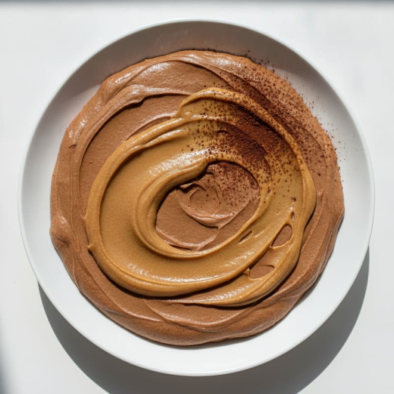 Silky Chocolate Protein Pudding with Almond Butter Swirl